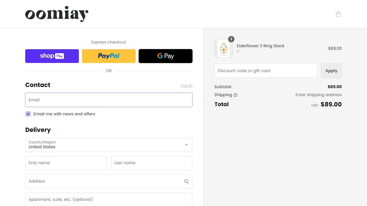 How to apply Oomiay coupon code